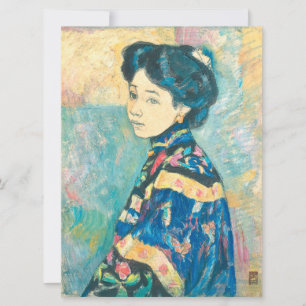 Carte Portrait d'une femme japonaise (par Fujishima Take
