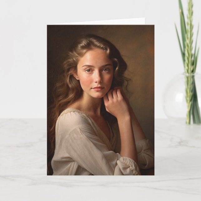 Carte Portrait d'une jeune femme. (Devant)