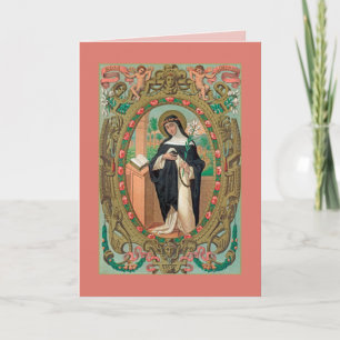 Carte Portrait encadré de Sainte Rose de Lima (K 48)