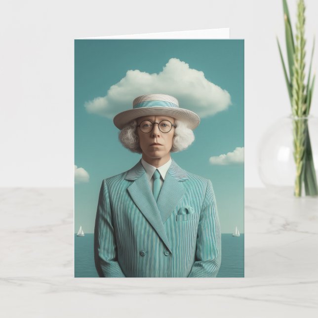 Carte Portrait Gentleman Surreal Seaside (Devant)