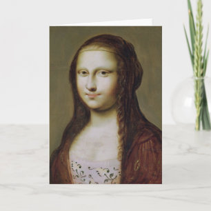 Carte Portrait of a Woman Inspired by the Mona Lisa