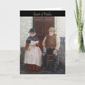 Carte 'Portrait of an Old Welsh Couple'