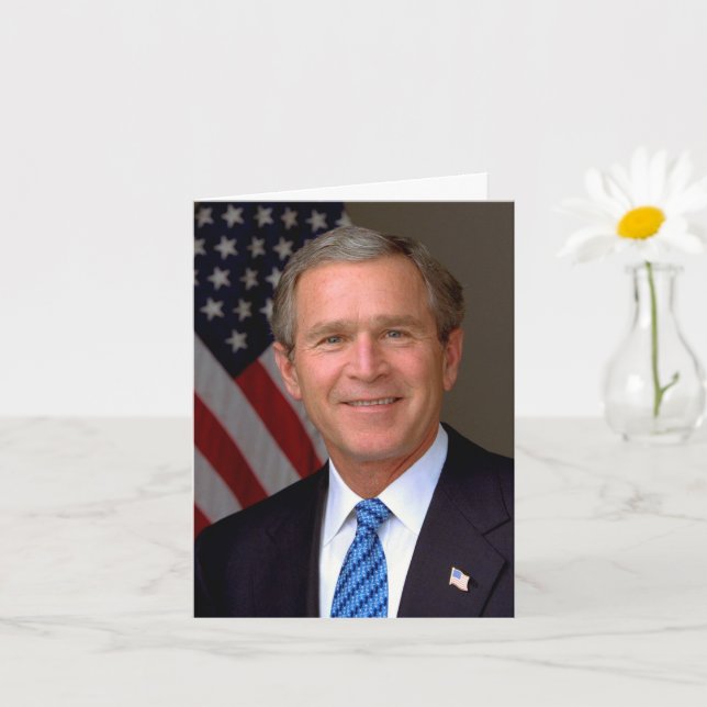Carte Portrait officiel du président George W. Bush (Petite plante)