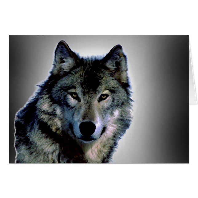 Carte Portrait Wolf (Devant horizontal)