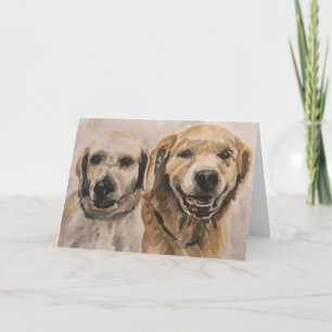 Carte Portraits d'animaux - Laboratoire Jaune et Retriev
