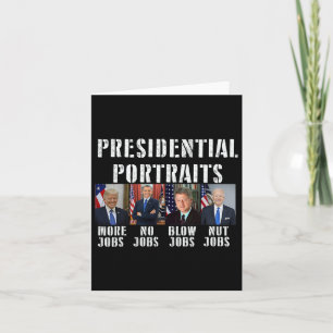 Carte Portraits présidentiels de l'Humour Trump Obama Bi