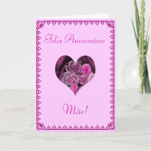 Carte Portugais : Fleurs d'anniversaire