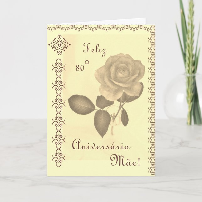 Carte Portugais : Mãe de Parabéns/anniversaire de la (Devant)