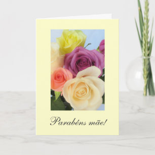 Carte Portugais : Parabens ! L'anniversaire de la maman