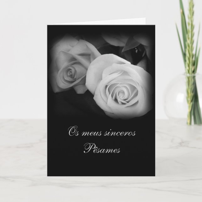 Carte Portugais : Pesames/Condolencias (Devant)