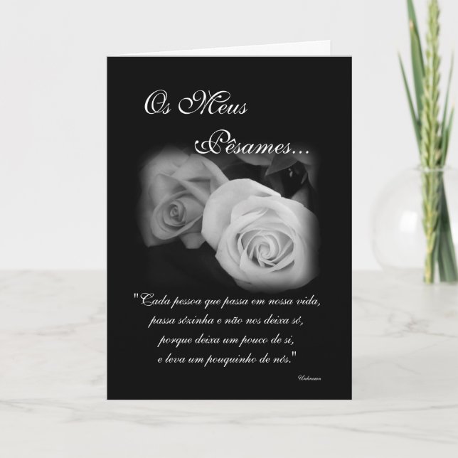 Carte Portugais : Poema de Condolencias (Devant)