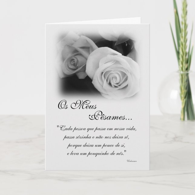 Carte Portugais : Poema de Condolencias (Devant)