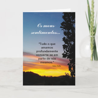 Carte Portugais : sentimentos/sympathie Pêsames
