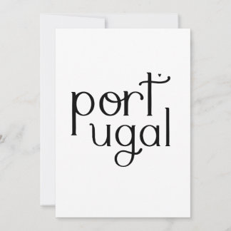 Carte Portugal - minimalistic typography card