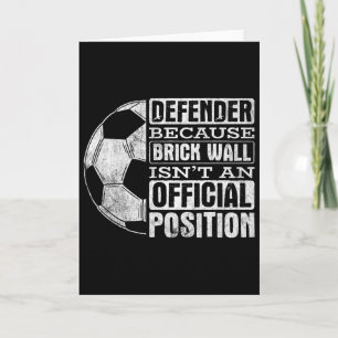 Carte Position de mur de briques de défenseur Sports Foo