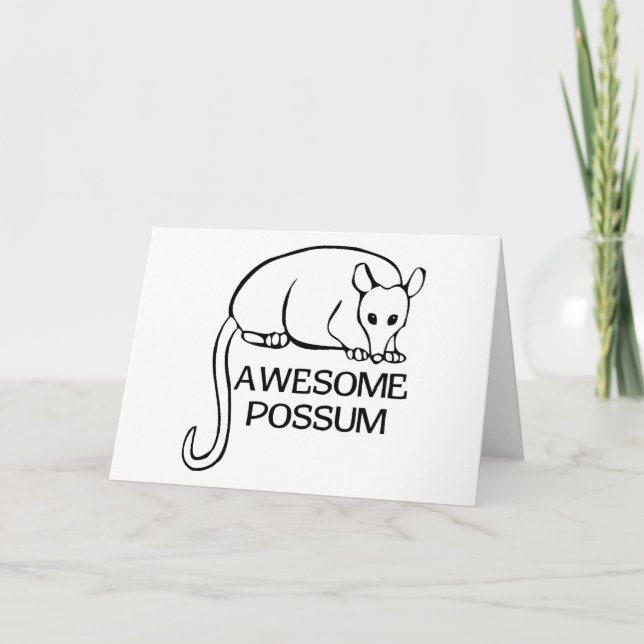 Carte Possum génial (Devant)