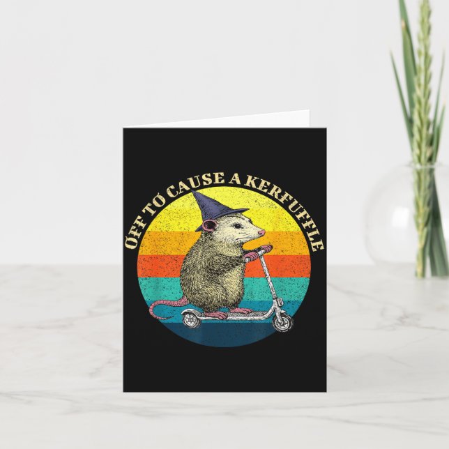 Carte Possum part pour causer une agitation sarcastique  (Devant)