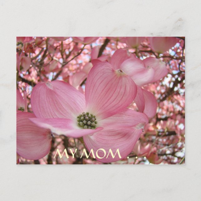 CARTE POST Ma maman Vie la plus douce FLEURS DE DO (Devant)