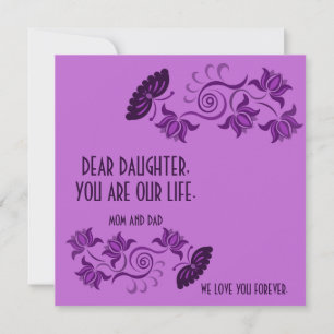 CARTE POST POUR LA JOURNÉE DES FILLES