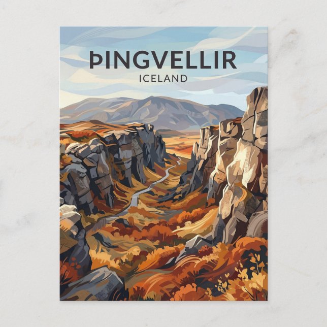 Carte Postale Þingvellir Islande (Devant)