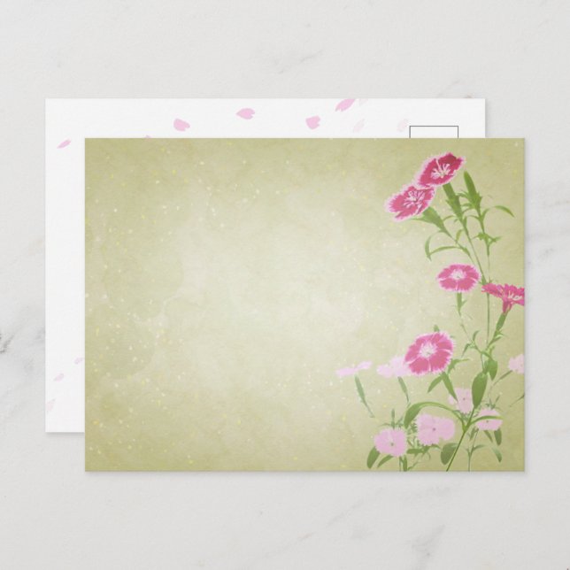 CARTE POSTALE やさしさを届ける＊撫子のポストカード (Devant / Derrière)