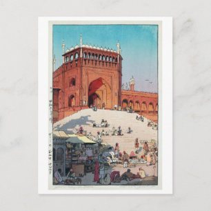 Carte Postale ジ ャ マ ー   ・ マ, Jama Masjid, Delhi, Hiroshi Yoshida