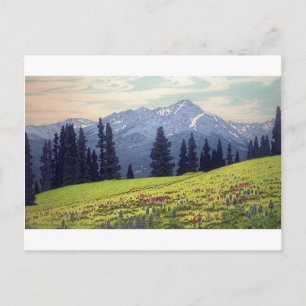 Carte Postale ホ リ  ク ロ  山, Mt. Holy Cross, Hiroshi Yoshida, Wood