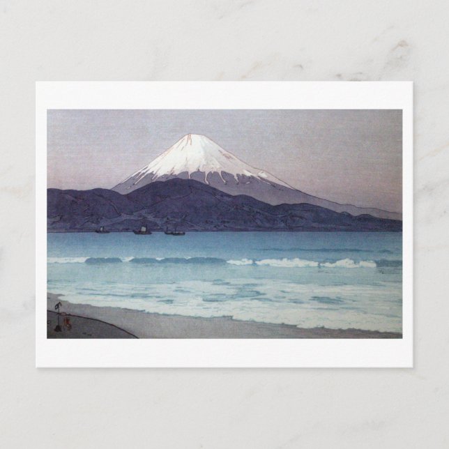 Carte Postale 三 保 の 士, Mont Fuji vu de la péninsule de Miho, Yos (Devant)