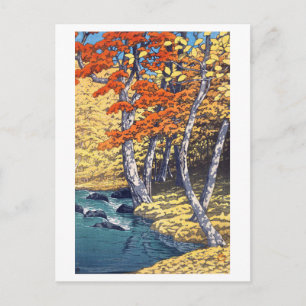 Carte Postale 奥 入 瀬 秋, Automne à Oirase, Hasui Kawase, Coupe du 