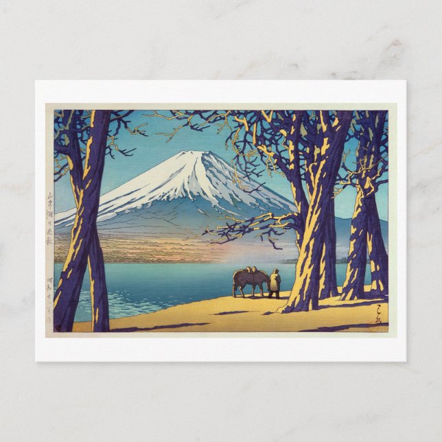 Carte Postale 晩 秋 の 士 山, Mt.Fuji en automne, Hasui Kawase, Woodc (Devant)