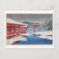 雪 の 島, Sanctuaire Miyajima en Neige, Hasui Kawase