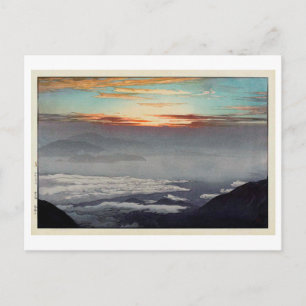 Carte Postale 鳳 凰 山, Mont Hōō, Hiroshi Yoshida, Coupe de bois