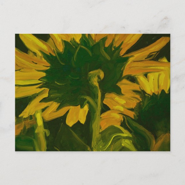 Carte Postale 0010-derrière le tournesol (Devant)