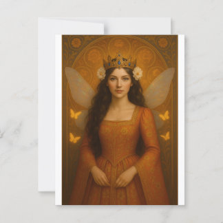 Carte Postale 002_A fairy princess in burnt orange.