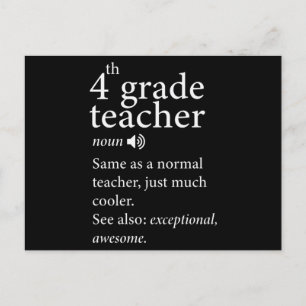Carte Postale 05 4e année Enseignant drôle Définition
