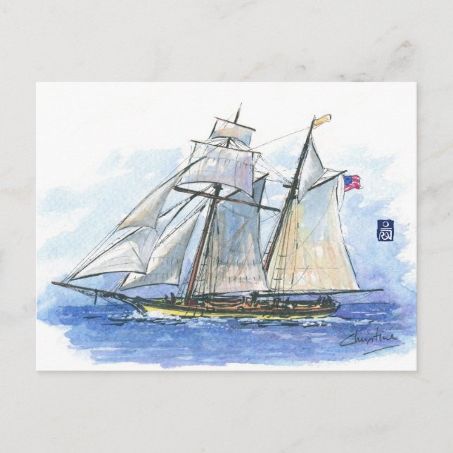 Carte Postale (076) Clipper Ship (Devant)