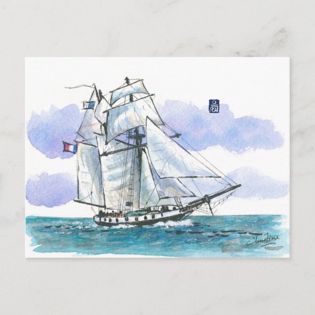 Carte Postale (097) La Recouvrance Tall Ship (Devant)