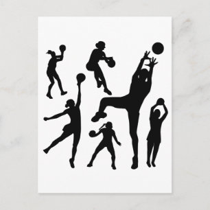 Carte Postale 10097-netball-silhouette-vecteur SPORTS NET BALL P