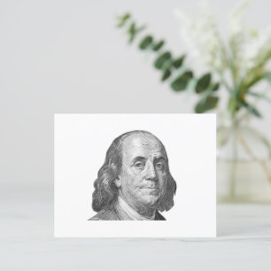 Carte Postale 100 dollars, Benjamin Franklin
