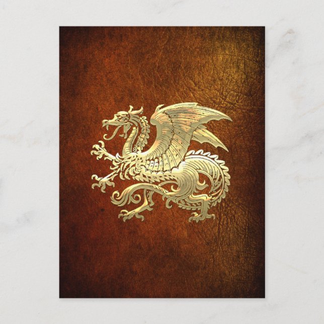 Carte Postale [100] Dragon islandais, Landvæ ttir [Or] (Devant)