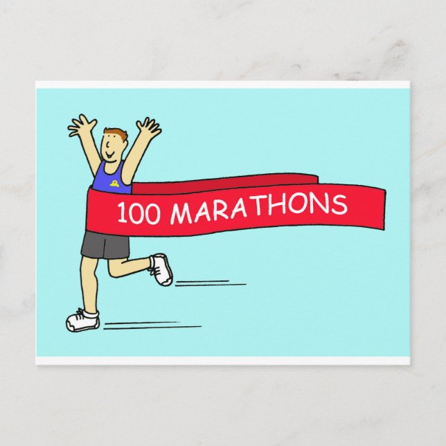 Carte Postale 100 Félicitations à Marathon pour lui (Devant)