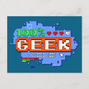 Carte Postale 100% Geek
