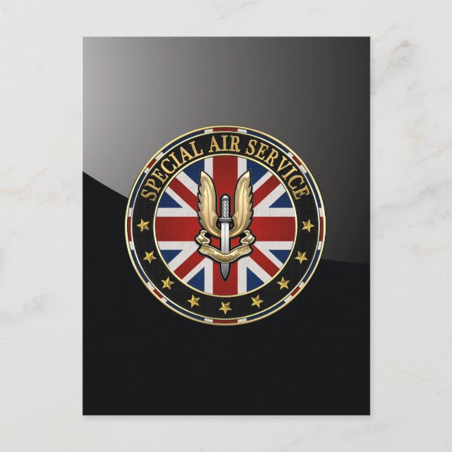 Carte Postale [100] Insigne du Special Air Service (SAS) [3D] (Devant)