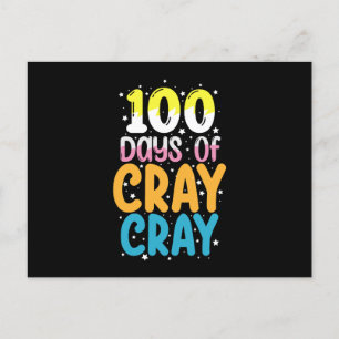 Carte Postale 100 Jours de Cray Cray 100e Jour de l'enseignant s