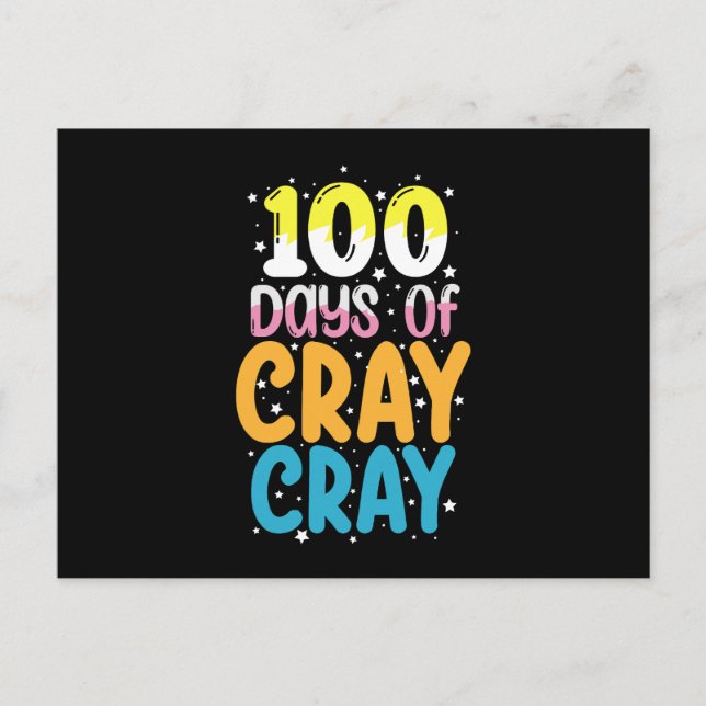 Carte Postale 100 Jours de Cray Cray 100e Jour de l'enseignant s (Devant)