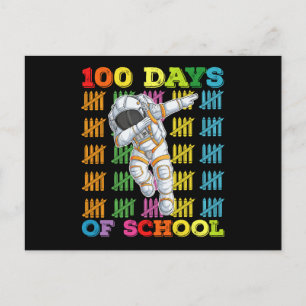 Carte Postale 100 Jours D'Enseignant D'Astronaut Scolaire
