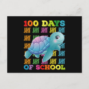 Carte Postale 100 Jours D'Enseignant De Tortue