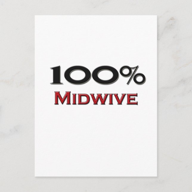 Carte Postale 100 % Midwive (Devant)