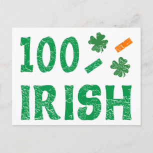 Carte Postale 100 pour cent irlandais