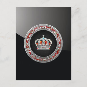Carte Postale [100] Prince-Princesse King-Queen Crown [Argent]